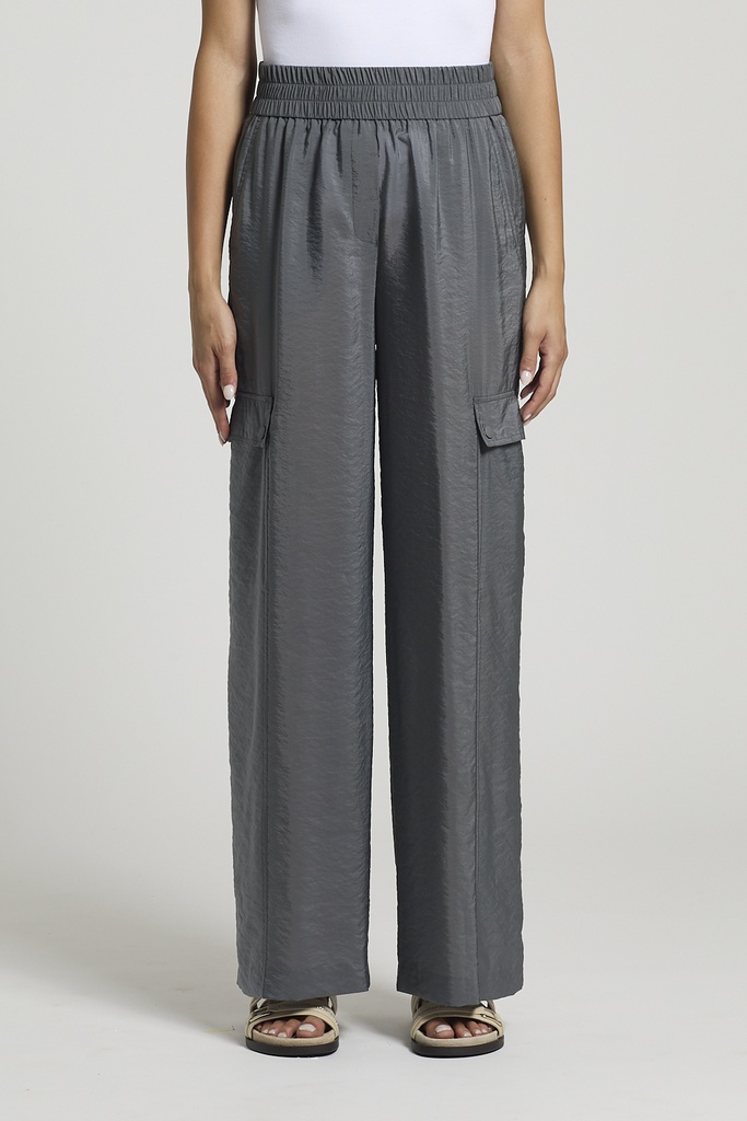 Peserico Technical Organza Cargo Pants in Grey