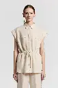 Shirt in lightweight pure linen canvas
