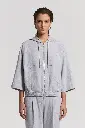 Sweatshirt Melange light cotton stretch fleece Solar white