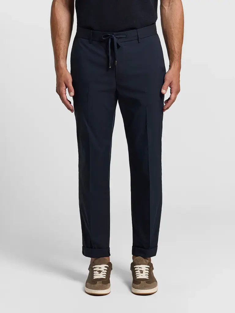 Cotton blend poplin joggers