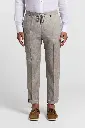 Linen and wool jogger trousers