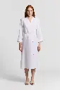 Pure Linen Canvas Midi Dress