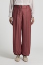 Woman pants Lyocell blend light technical plain weave Photinia red