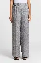 Trousers in lightweight pure linen canvas