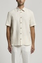Casual Shirt Linen Yarn Dyed Woven Fabric Delavè Aspect Dunes