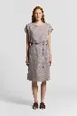 Pure Linen Canvas Midi Dress