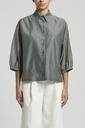 Organza And Matte Silk Shirt