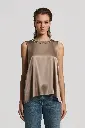 Stretch Silk Satin Top
