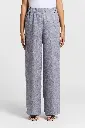 Trousers In Lightweight Pure Linen Canvas
