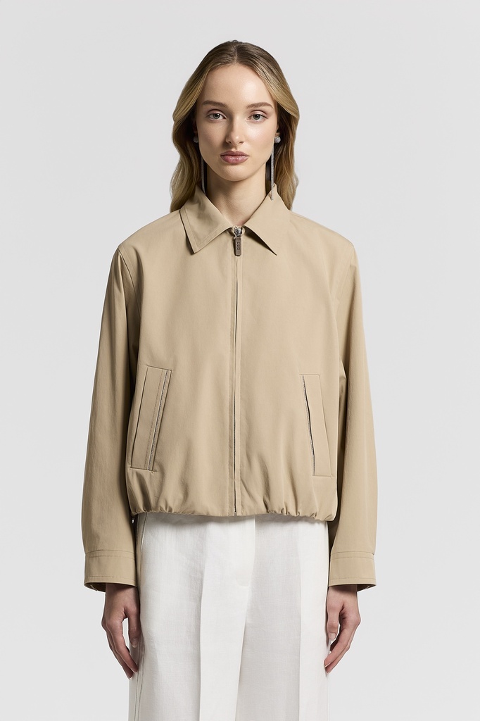Cotton And Nylon Canvas Jacket