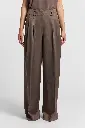 Viscose And Linen Twill Trousers