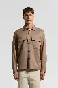 Cotton Blend Twill Overshirt