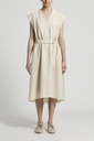 Dress In Flowing Viscose Linen Twill