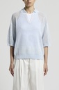 Polo Shirt In Cotton Yarn And Sequins