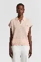 Linen and cotton polo shirt