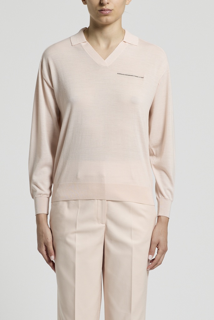 Tricot Sweater Extra-Fine Wool Combed Yarn