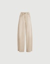 Authentic Denim Wide Trousers With Monili