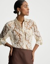 Flower Jacquard Lace Shirt