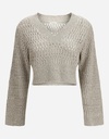 Linen Dazzling Braids Sweater