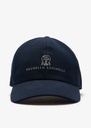 Garment-dyed twisted cotton gabardine baseball cap with embroidered logo