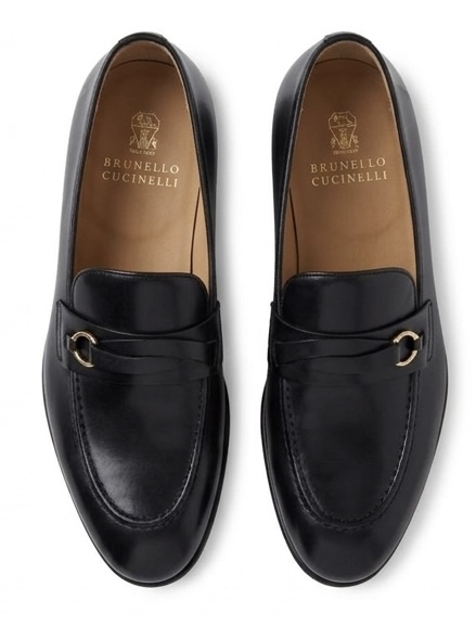 Soft Waxed Calfskin Loafers With Bit Detail