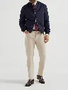 Garment Dyed Five Pocket Trousers In Twisted Cotton Gabardine