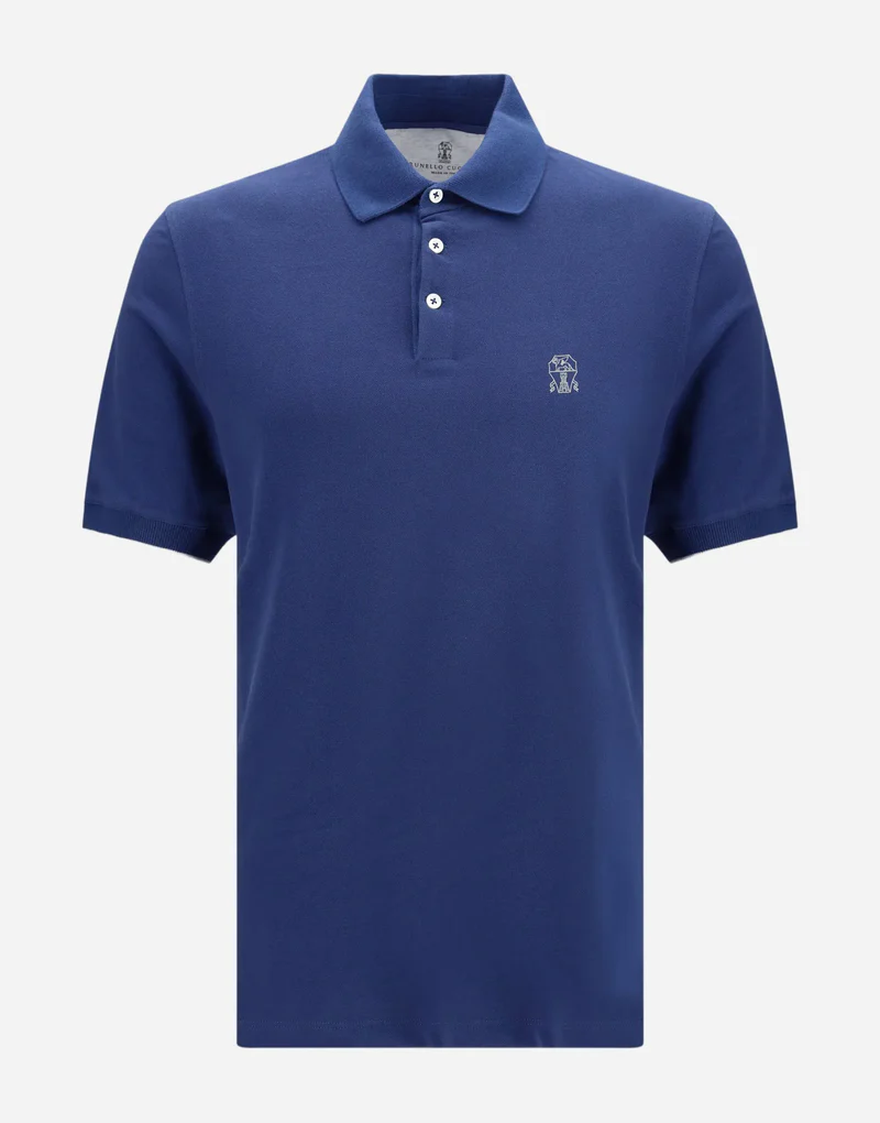 Cotton piqué polo shirt with logo