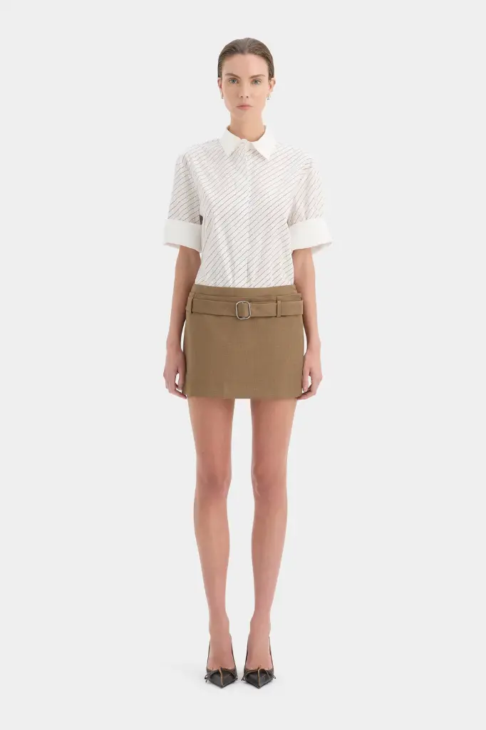 Bastille Belted Mini Skirt