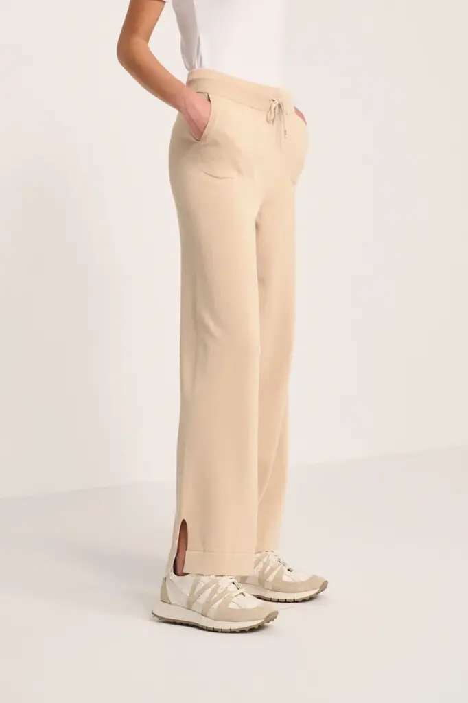 Cotton Knit Palazzo Trousers