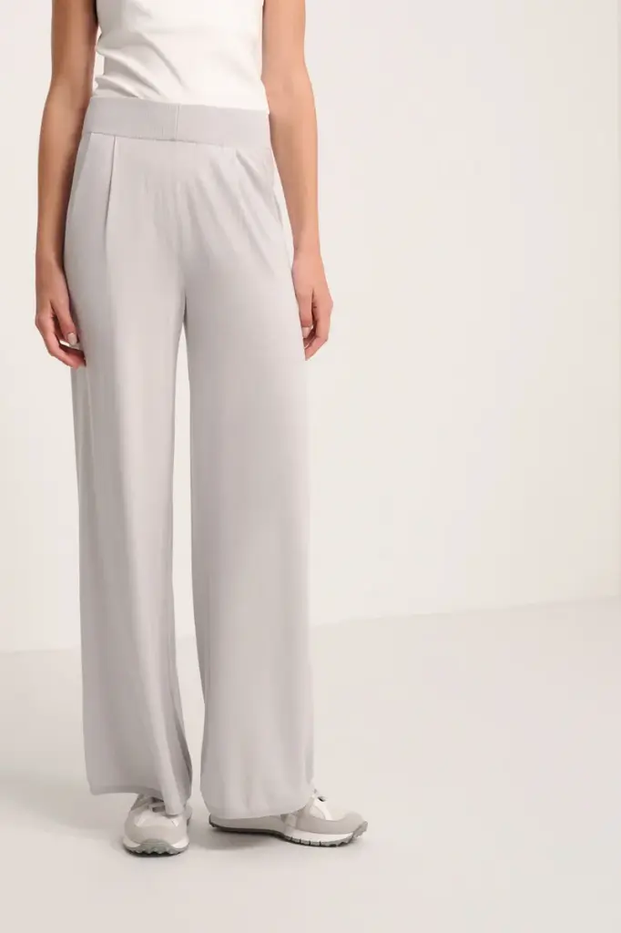 Palazzo Trousers In Cotton Silk Knit