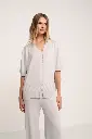 Oversized Polo Shirt In Cotton Silk Knit