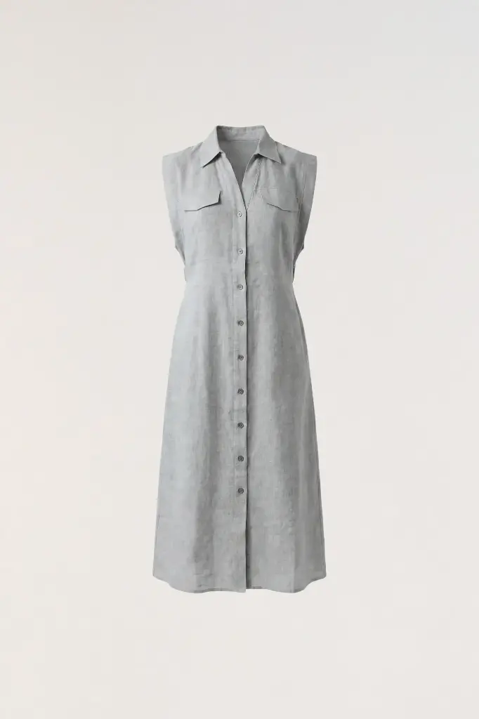 Hourglass Chemisier In Lurex Linen