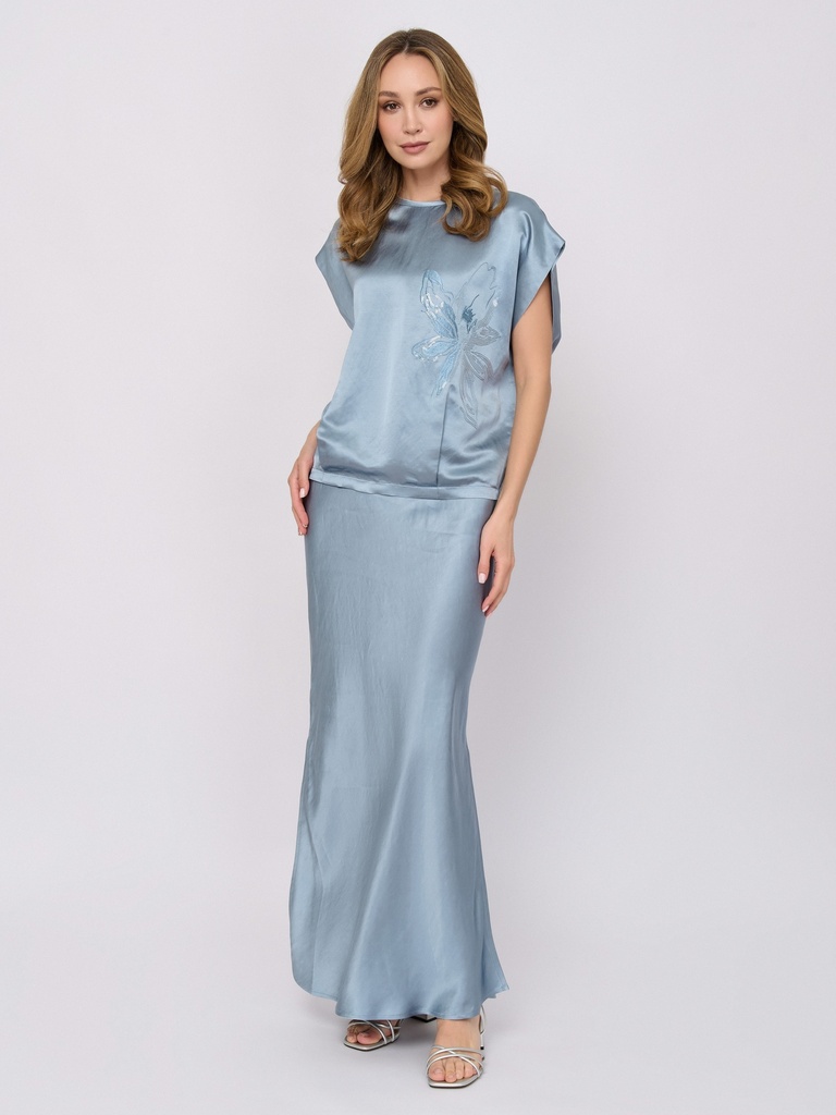 Flowing Satin Skirt