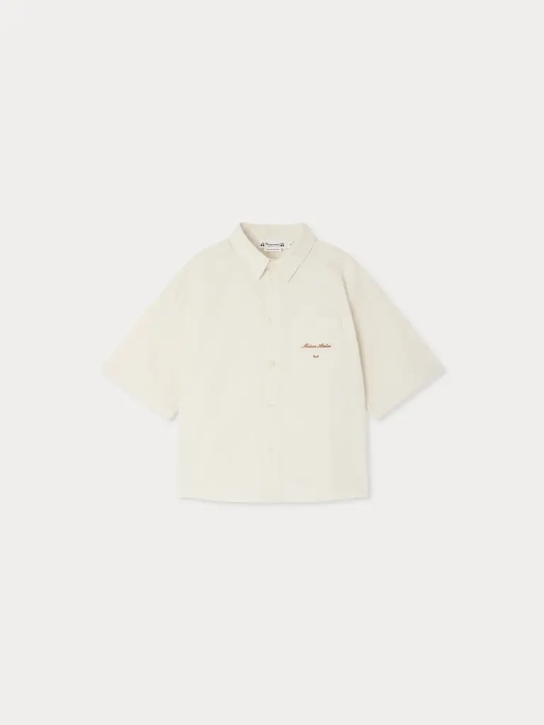 Elyas oversized shirt in organic cotton chambray