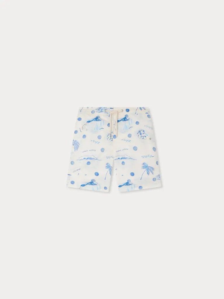 Ariel Swim Shorts with Printed Island 