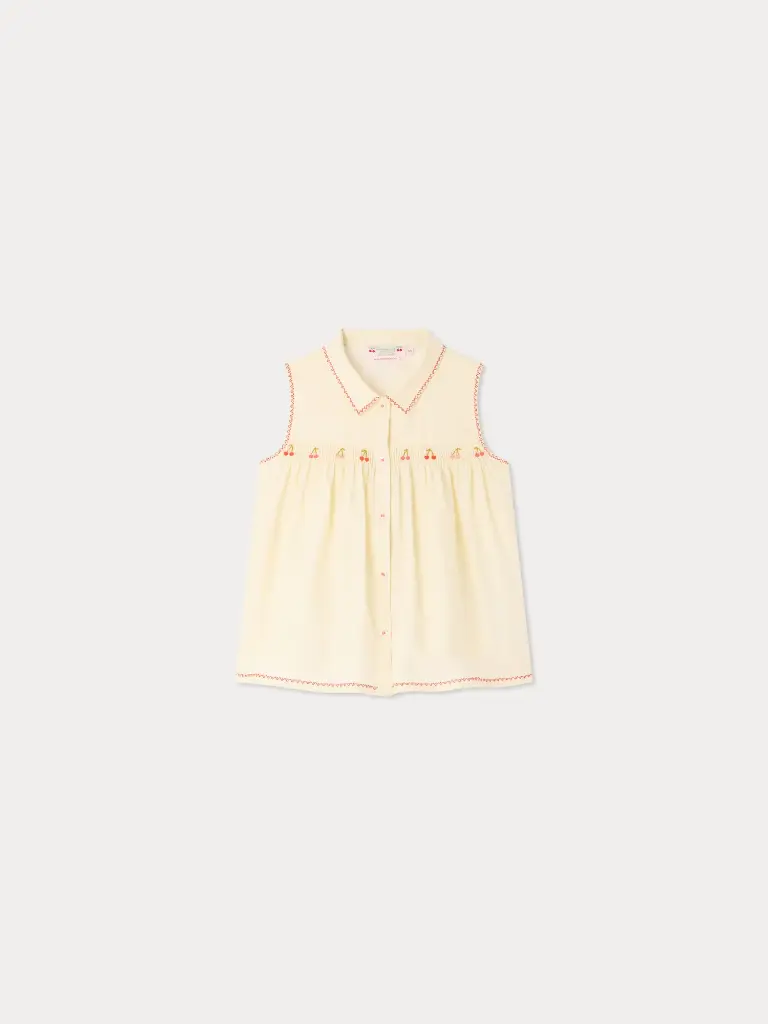 Lexi Smocked and Hand Embroidered Blouse