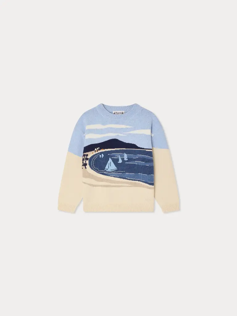 Lyle Hand Embroidered Seascape Sweater