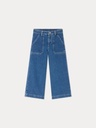 Jingle Medium Blue Wide- Leg Denim Trousers