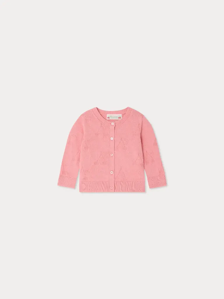 Teyana Round Neck Cardigan With Cherry Print