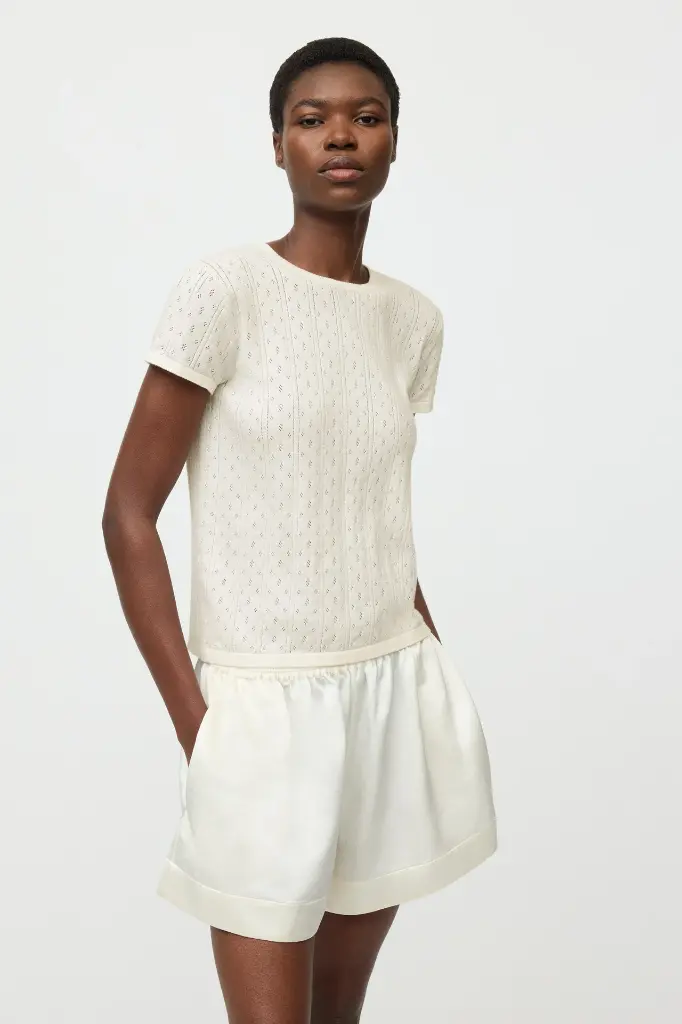 Pointelle Tee
