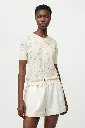 Pointelle Short Sleeve Cardigan