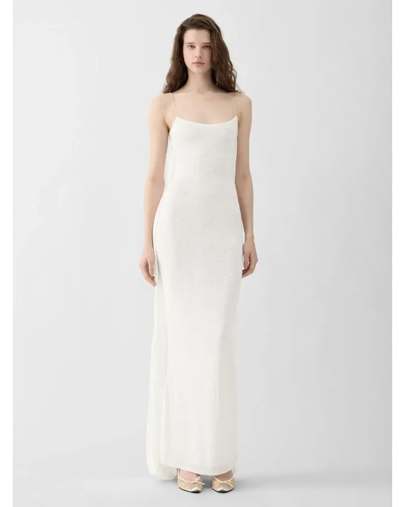 Plumetis Knit Dress