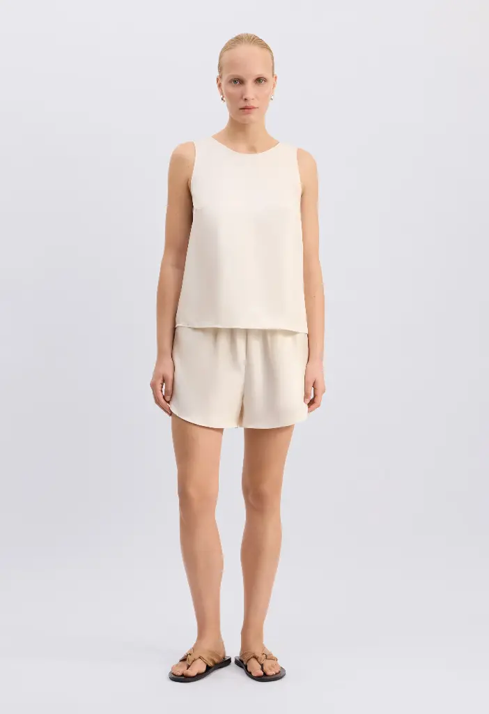 Gema Sleeveless Silk Top