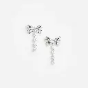Crystal Bow Droplet Earrings
