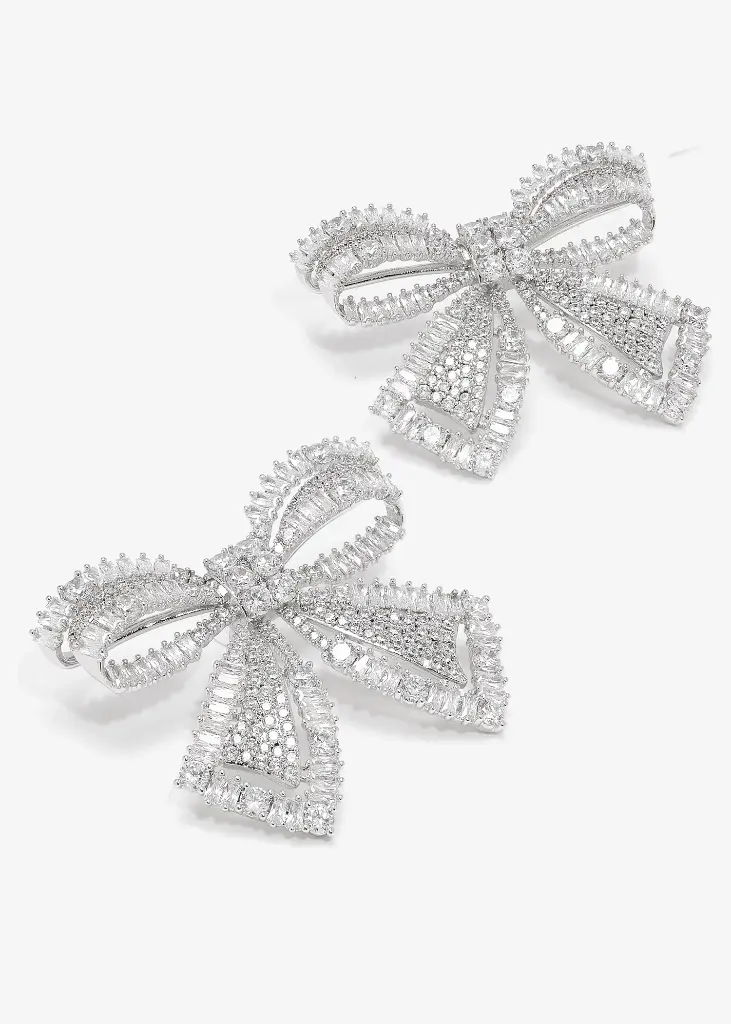 Crystal Bow Earrings