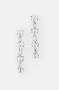 Crystal Heart Tiered Earrings
