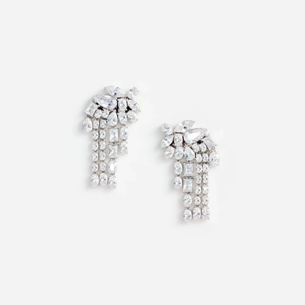 Multi Crystal Dangle Earrings