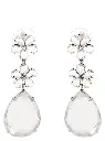 Crystal Flower Tiered Earrings