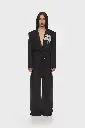 Crystal Leaf Tie Waist Jacket