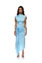 Cactus Dahlia Detail Draped Midi Dress